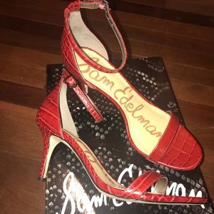 Sam Edelman Red Croc Sandal